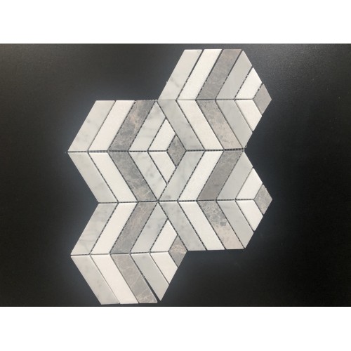 Honed Cuboids White Carrara Crystal White and Anti...