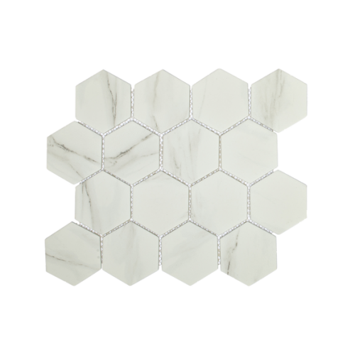 UpCycle Blanco 3" Hexagon Matte