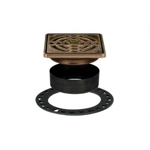 Schluter KERDI-DRAIN Grate Kit Classic 4" Oil-Rub Bronze