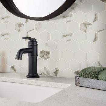 Pietra Calacatta 2" Hexagon Matte