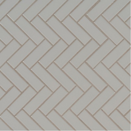 Gray Glossy Herringbone