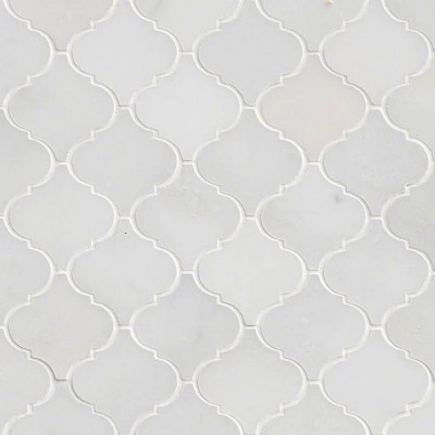 Greecian White Arabesque Pattern Polished