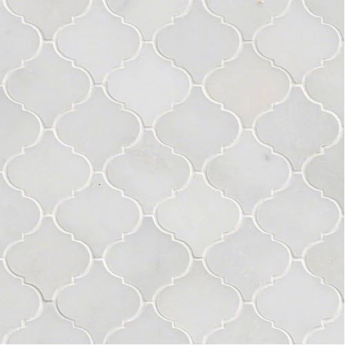 Greecian White Arabesque Pattern Polished