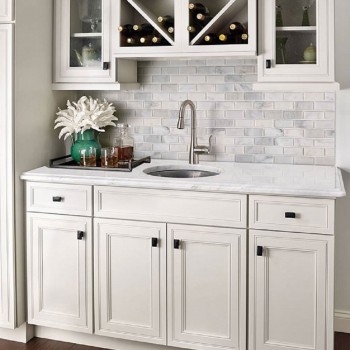 Greecian White Subway Tile Beveled 2x4