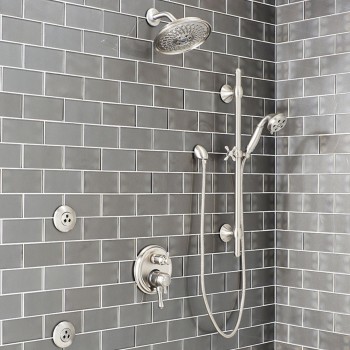 Metallic Gray Subway Tile 3x6