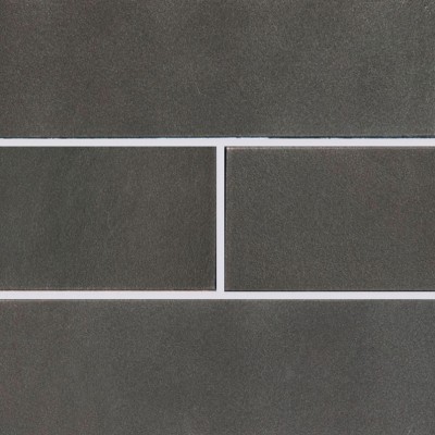 Metallic Gray Glass Subway Tile 4x12