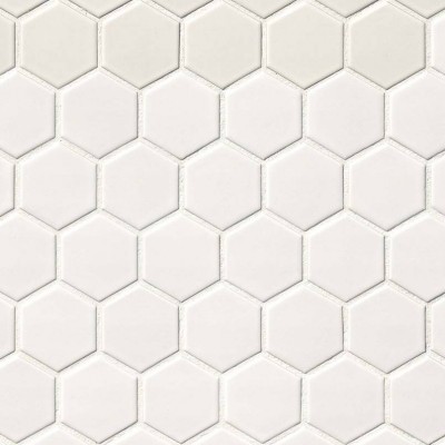 White Matte 2x2 Hexagon 