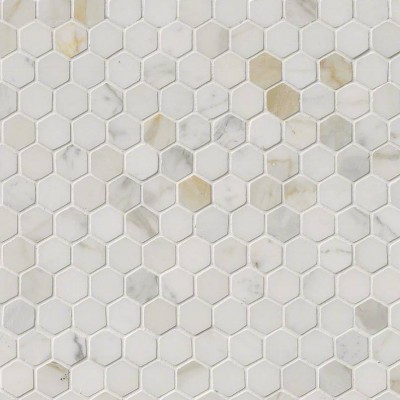 Calacatta Gold 1" Hexagon Polished