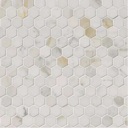 Calacatta Gold 1" Hexagon Polished