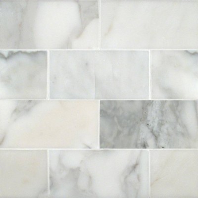 Calacatta Cressa White Subway Tile 3x6 