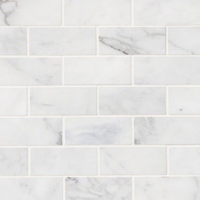 Calacatta Cressa White Subway Tile 2x4 