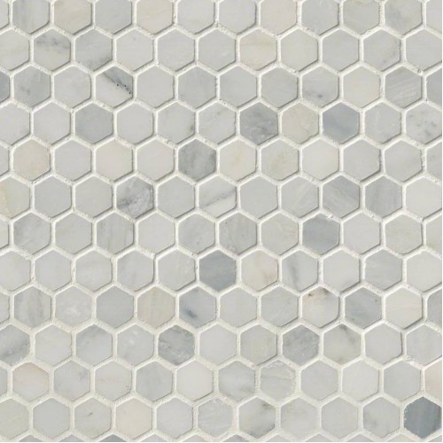 Arabescato Carrara 1" Hexagon Honed